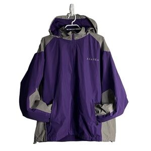 Alaska Rugged Wear Men's Purple/Gray Hooded Jacket